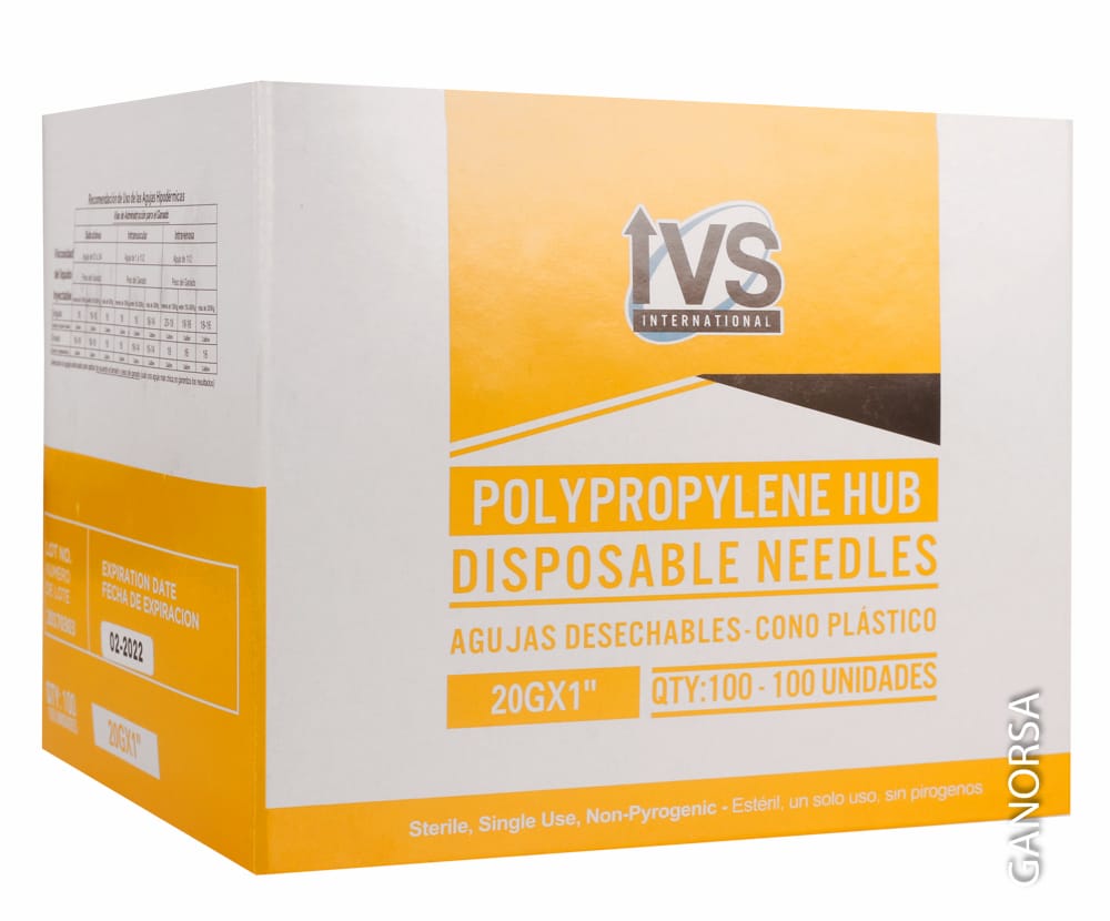 ´Producto AGUJA DESECHABLE IVS 20 X 1" UNIDAD