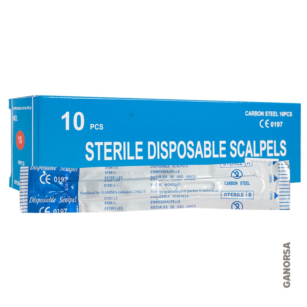 ´Producto BISTURI DESECHABLE No. 10 CAJA 10 UDS