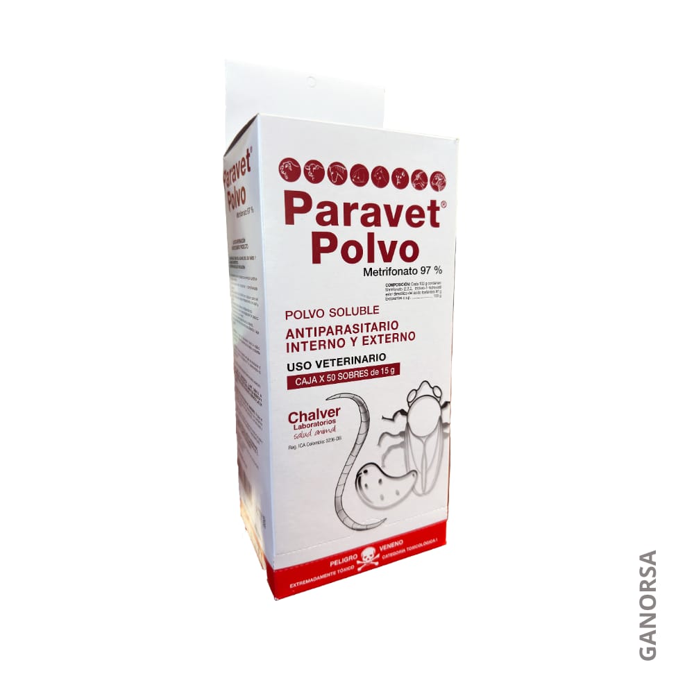 ´Producto PARAVET POLVO 50 SOBRES X 15 GRAMOS