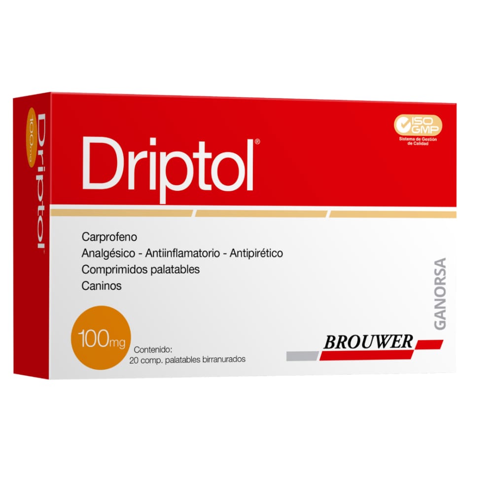 Imagen de DRIPTOL 100 MG X 20 COMPRIMIDOS