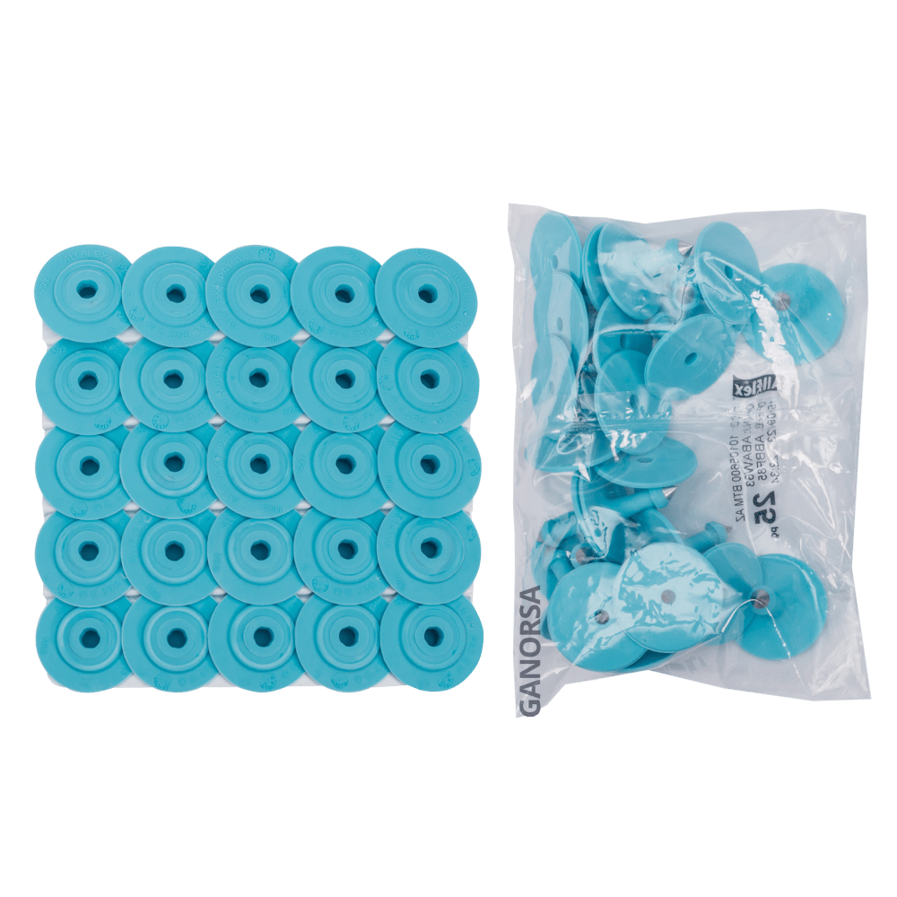 Imagen de ARETE BOTON ALLFLEX PEQUEÑO CELESTE 25 UNI