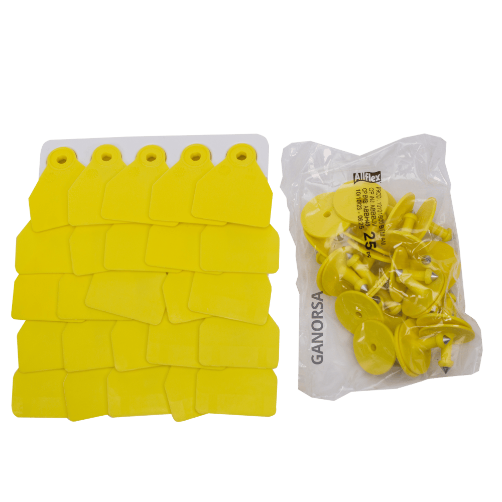 Imagen de ARETE PEQ. ALLFLEX CERDOS-OVINOS AMARILLO 25 UNI