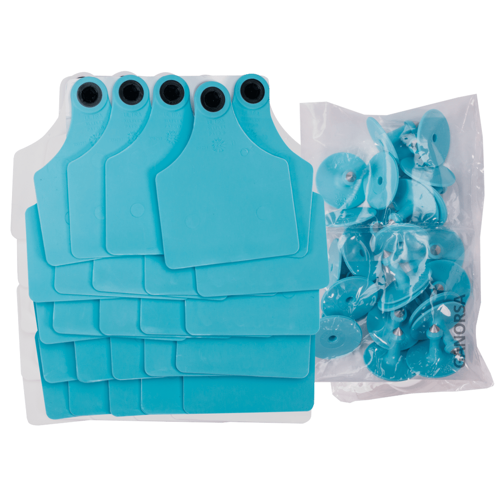 Imagen de ARETE EXTRA G. ALLFLEX MAXI ULTRA CELESTE NUMERADO U.