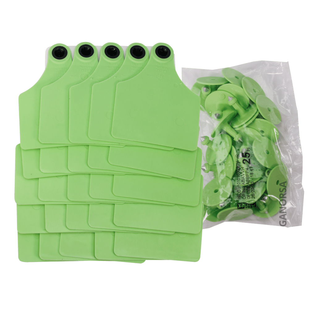 Imagen de ARETE EXTRA G. ALLFLEX MAXI ULTRA VERDE NUMERADO U.